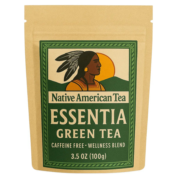 Essentia Green Tea – 12-Pack of 3.5 oz (100g) Loose Leaf Herbal Tea – Naturally Caffeine-Free Wellness Blend