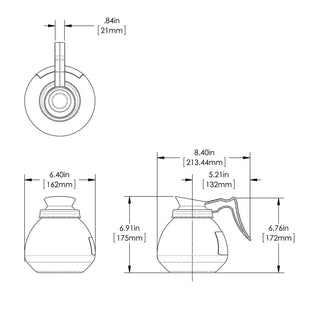 Bunn 64oz Black Handle Glass Decanter (Single Pack)
