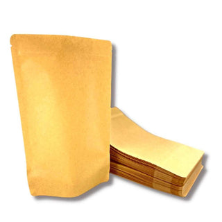 One Pound Stand-Up Zip Bags - Tan Kraft