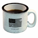 15 oz. Campfire Mug USA Flag Black/White