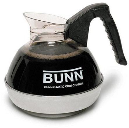 Bunn Easy Pour Coffee Pot - 12 Cup - Plastic with Stainless Bottom, Black  Handle, Each