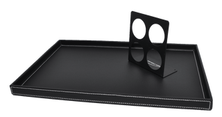 Black Leatherette Tray - PVC Tray