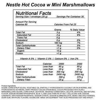 Nestle Hot Cocoa Mini Marshmallow 50 count box