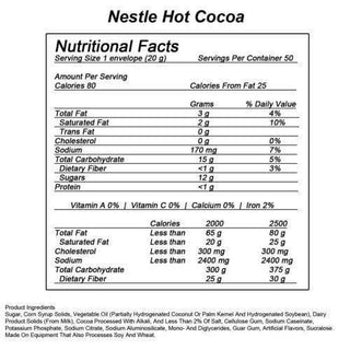 Nestle Rich Chocolate Hot Cocoa Mix 50 Count Box