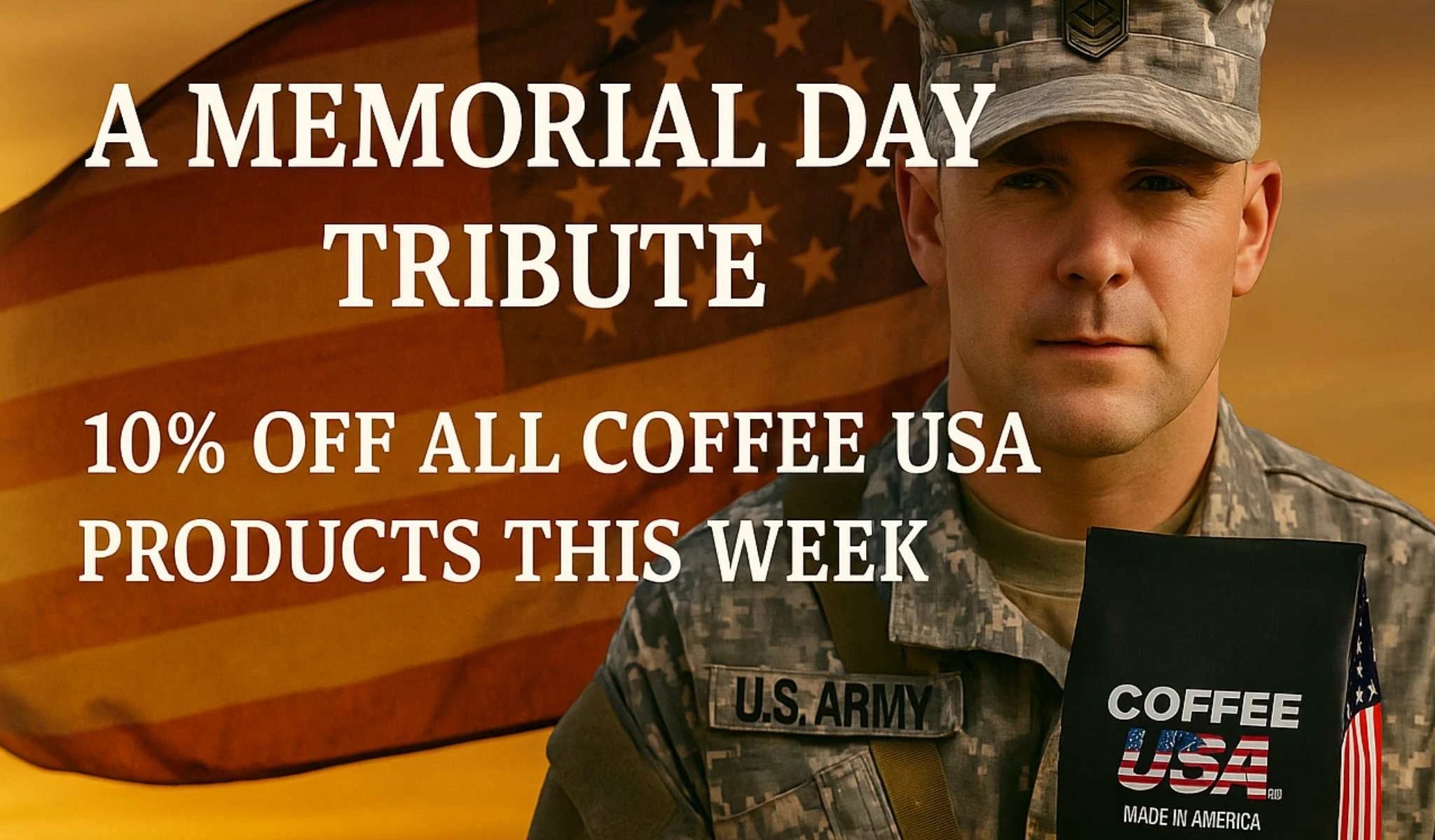 Memorial day tribute banner