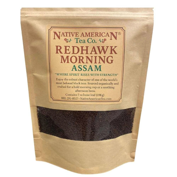 Redhawk Morning Assam Tea – Organic Loose Leaf Black Tea (7 oz Bag)