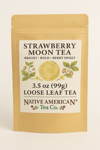 Strawberry Moon Tea – 3.5 oz Retail Bags (Case of 12) | Native American Tea Co. | Berry-Sweet Black Tea Blend