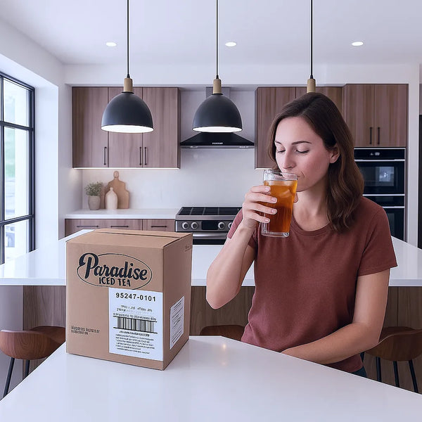 Paradise Tropical Iced Tea – 50 Filter Packs (Restaurant-Style, 1-Gallon Brew Bags)
