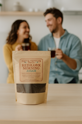 Redhawk Morning Assam Tea – Organic Loose Leaf Black Tea (7 oz Bag)