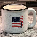 American Flag Mug - Ceramic Campfire Mug USA  Patriotic