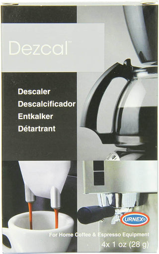 URNEX DEZCAL DESCALER POWDER- 4 SINGLE USE PACKS