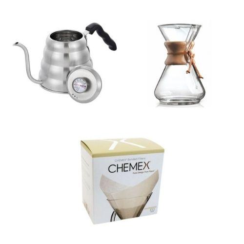 Pour Over Kit with Kettle and Coffee Maker
