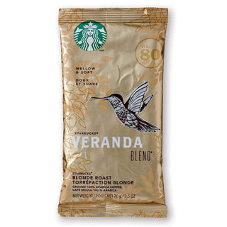 Starbucks Coffee - Veranda Blend (Blonde Roast) - 2.5 oz.- Pillow Pack - 18 Count Box