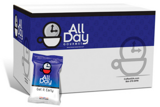 All Day Gourmet - Get It Early Dark Roast - 1.50oz Pillow Packs 24 Count - Coffee Wholesale USA