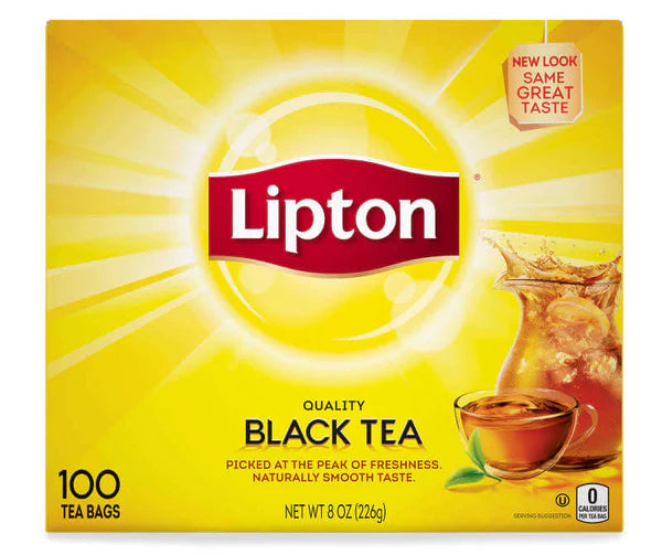 Lipton Tea Bags - 100% Natural Black Tea - 100ct Box